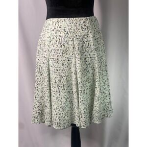 Emaline Womens Mint Green Abstract Geometric Print A-Line Lined Skirt Size 12